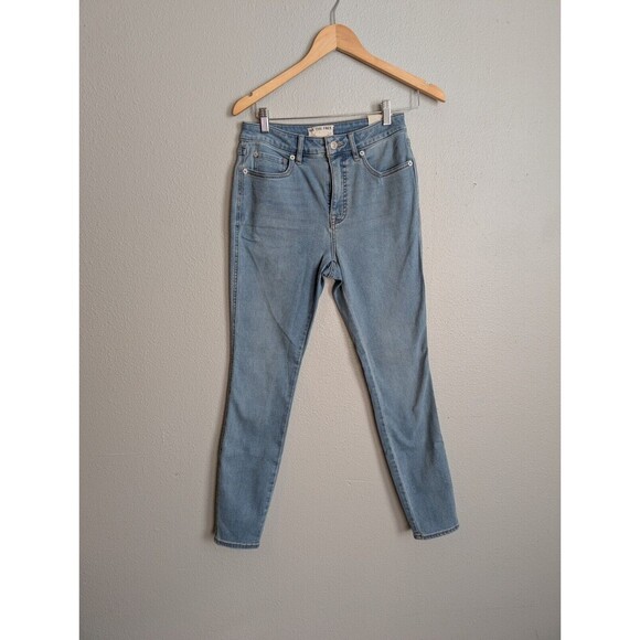 We the Free Super High Rise Skinny Blue Stretch Denim Jeans Womens 28 Light Wash - Picture 1 of 10